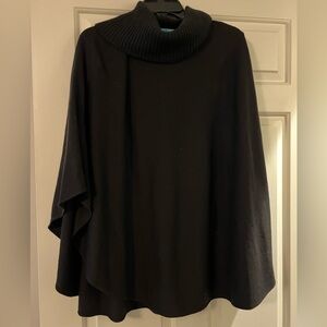 Alice + Olivia Black Shrug Sweater with Cape-Like Silhouette